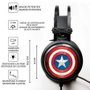Marvel Auriculares Gaming Captain America 001 Multicolor